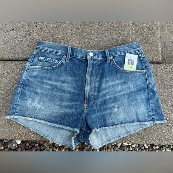 🆕 Agolde Anja High Waist Cut-Off Short | Size 30 | Asheville | A Gold E NEW/NWT - Picture 16 of 17